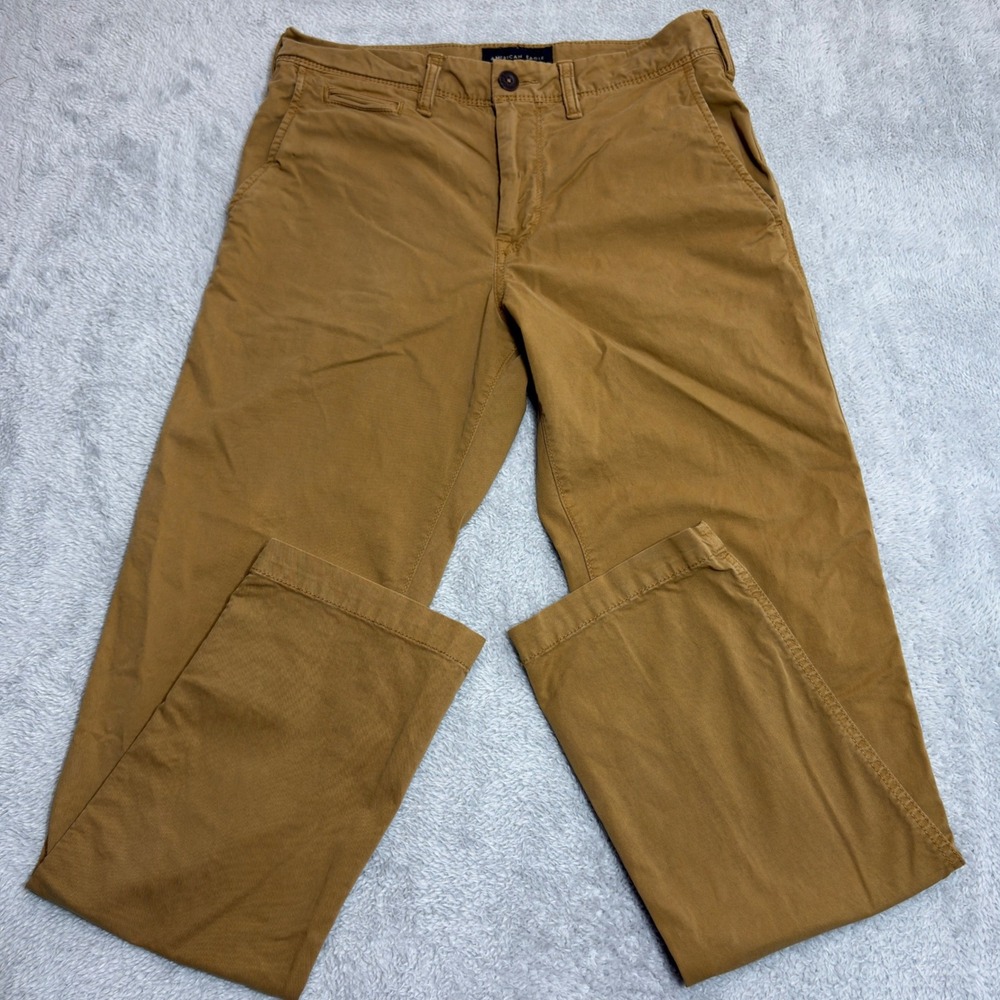 American Eagle Chino Pants Mens 28x30 Brown Original Straight Ne(x)t Level Flex